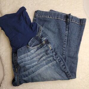 American Star Cropped Maternity Denim Jeans